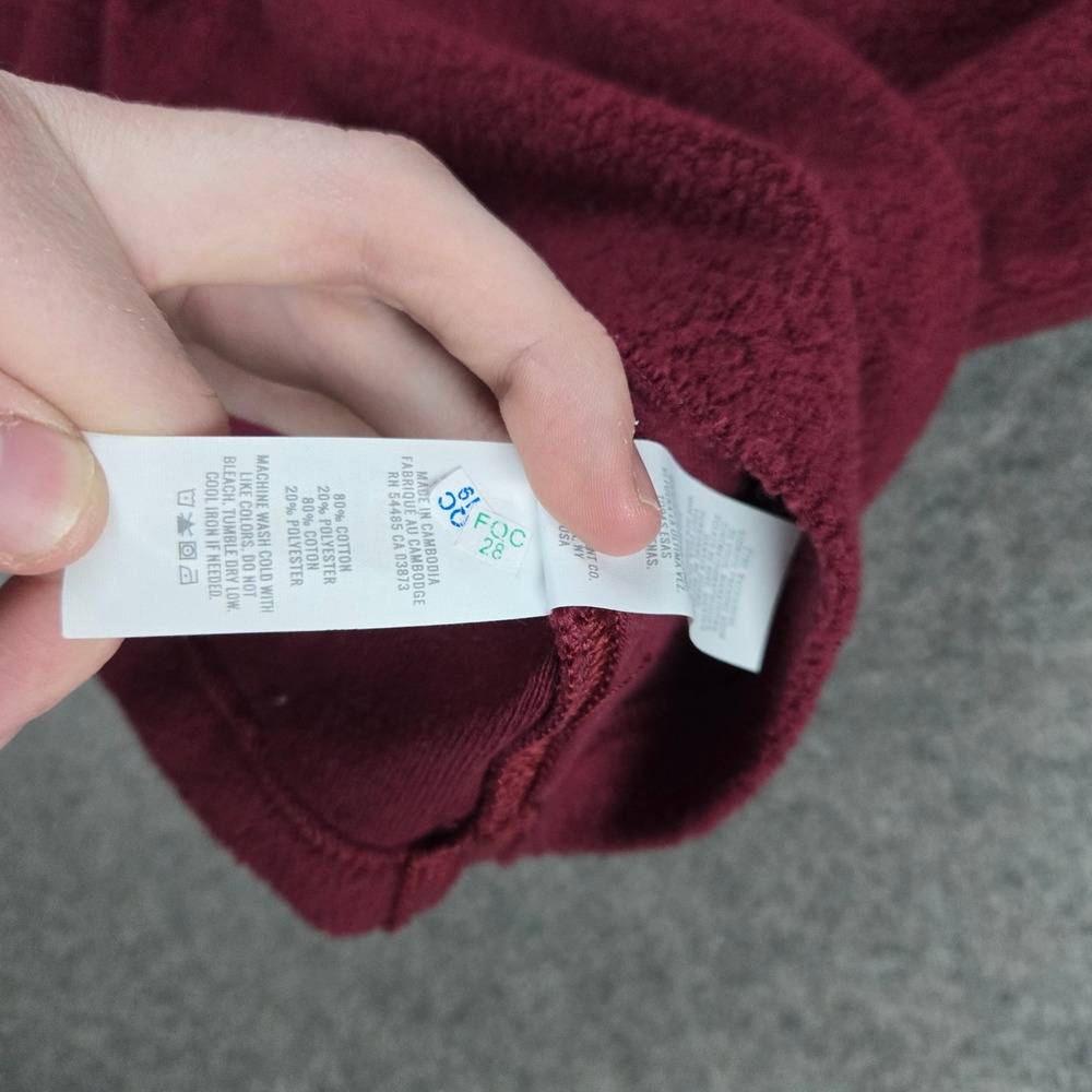 Aerie Henley Sweatshirt Womens XS Maroon Long Sleeve Button Front Sherpa Fleece - Picture 8 of 9